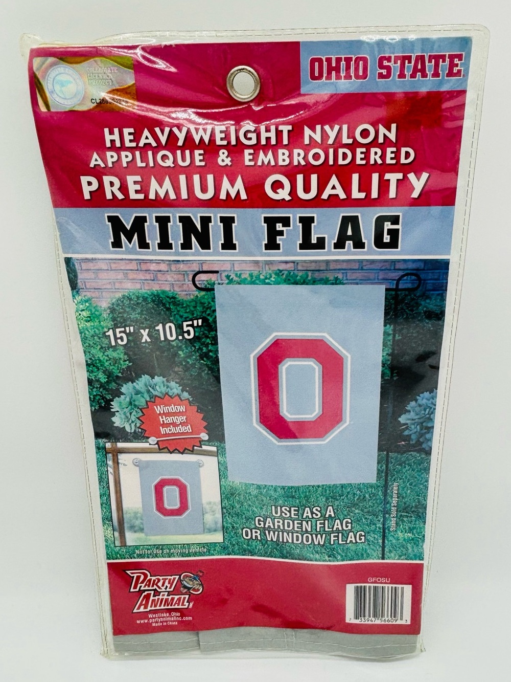 Ohio State Buckeyes Mini Window Garden Flag Collegiate Heavyweight Embroidered